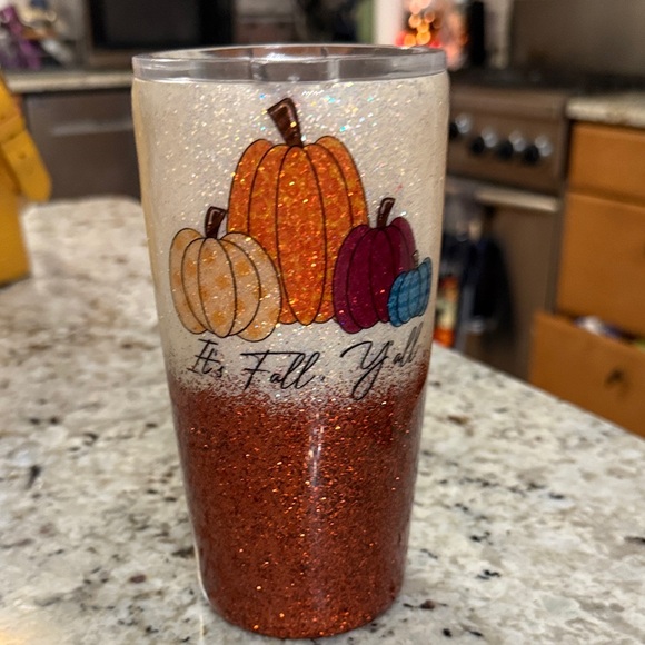 Glittery Fall-Themed Tumbler - Picture 1 of 5